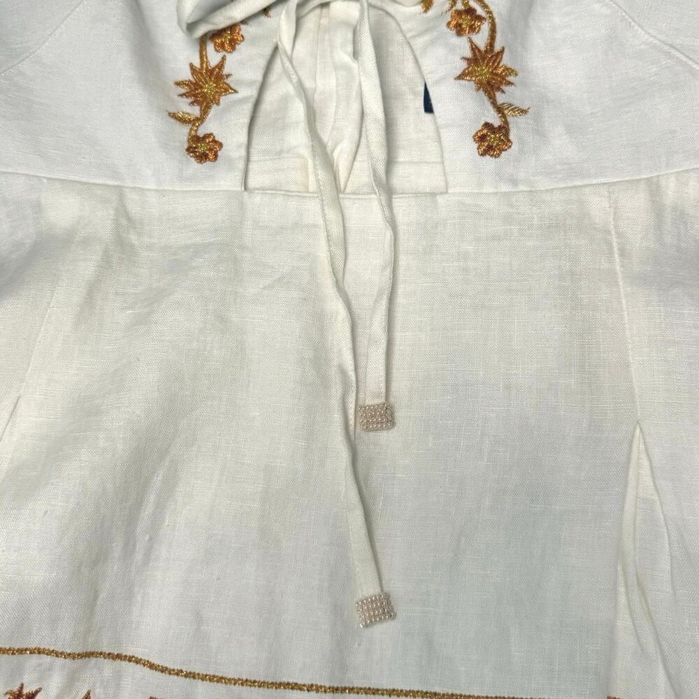 Agua by Agua Bendita Small Linen Maxi Dress Embroidered NWT- See Notes - Picture 10 of 16